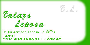 balazs leposa business card